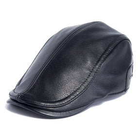 Boina Masculina em Couro Vintage