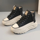 Tênis Feminino Plataforma com Design Vulcanizado Respirável Estilo Casual – (Promoção de Inverno 2025)