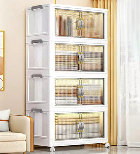 Kit 12 Caixas Organizadoras - Dobrável Rodinha 48cm