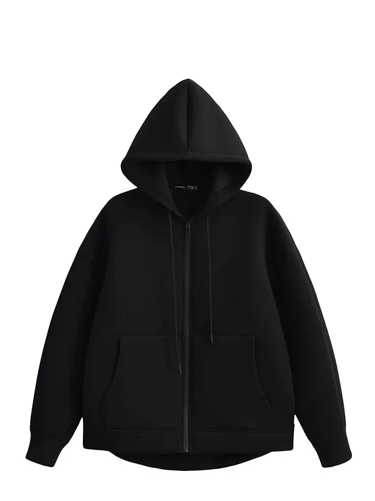 Casaco Feminino com Capuz e Bolsos Oversized - (Promoção de Inverno 2025)