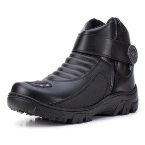 Bota Masculina Biker Militar Monocromática com Zíper Lateral - (Promoção de Inverno 2025)