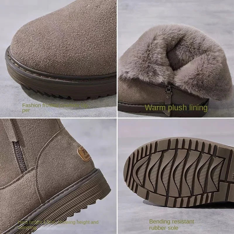 Bota Feminina Cano Curto em Camurça com Forro Solado Confortável – (Promoção de Inverno 2025)