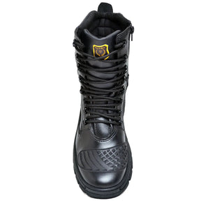 Bota Masculina Militar Monocromática com Zíper e Cadarço - (Promoção de Inverno 2025)