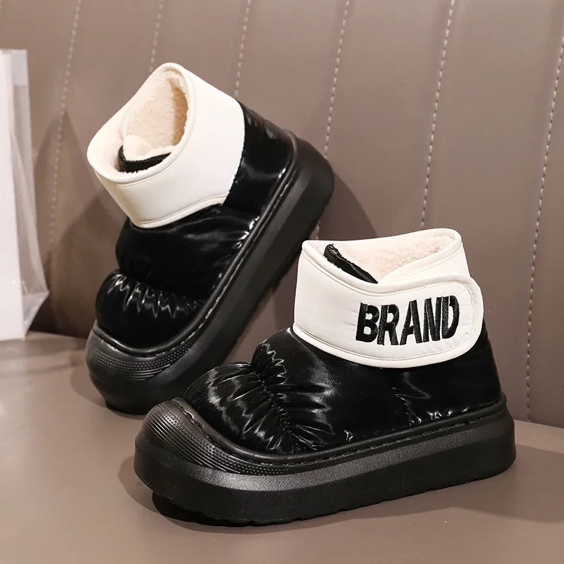 Bota Feminina Para Inverno Impermeável Cano Curto com Forro de Algodão
