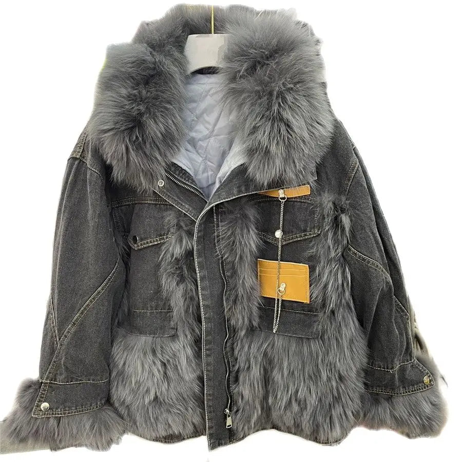 Casaco Feminino Jeans Para Inverno Peluciado Confortável – (Promoção de Inverno 2025)