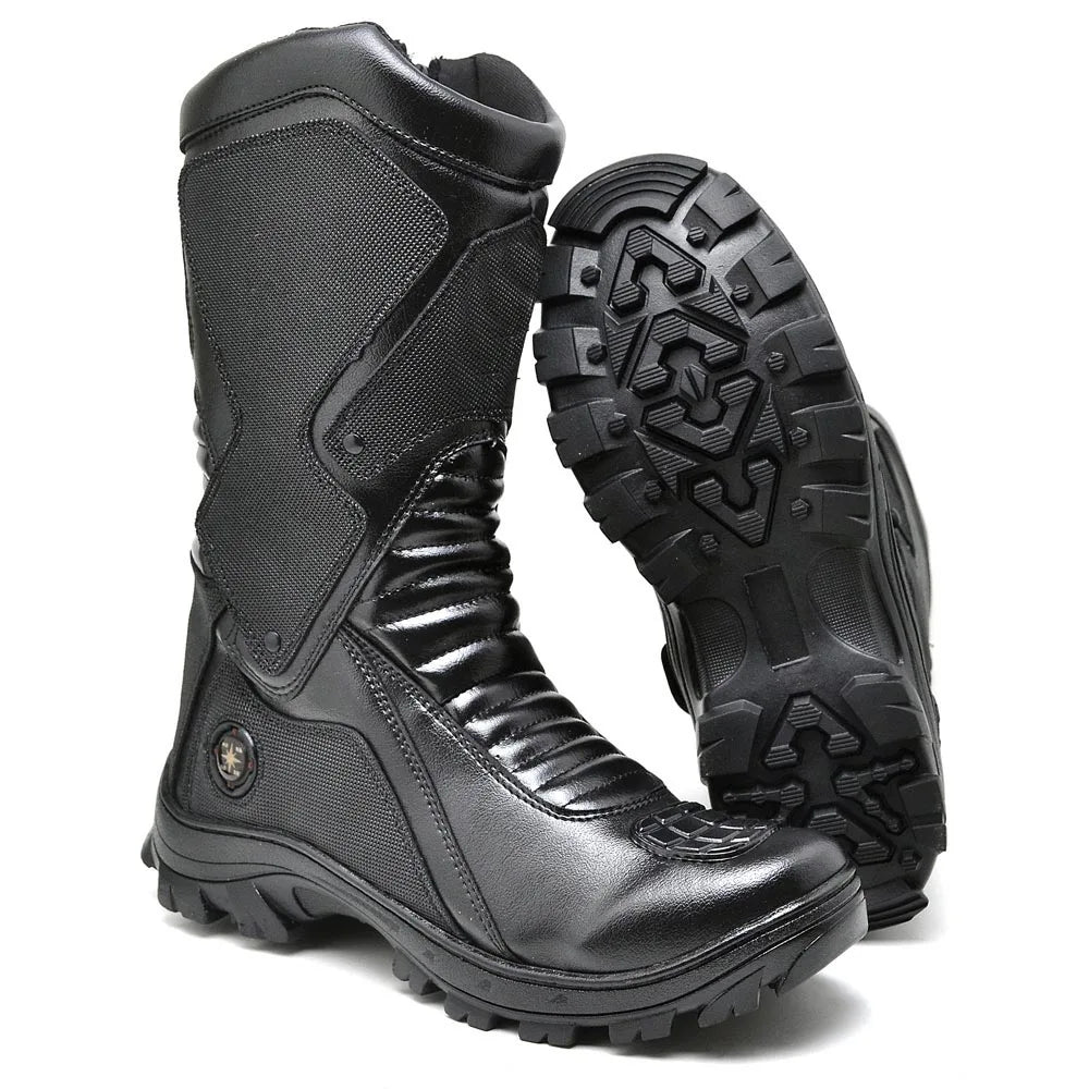 Bota Masculina Biker com Proteção Estilo Tornado - (Promoção de Inverno 2025)