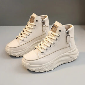 Tênis Feminino Plataforma com Design Vulcanizado Respirável Estilo Casual – (Promoção de Inverno 2025)