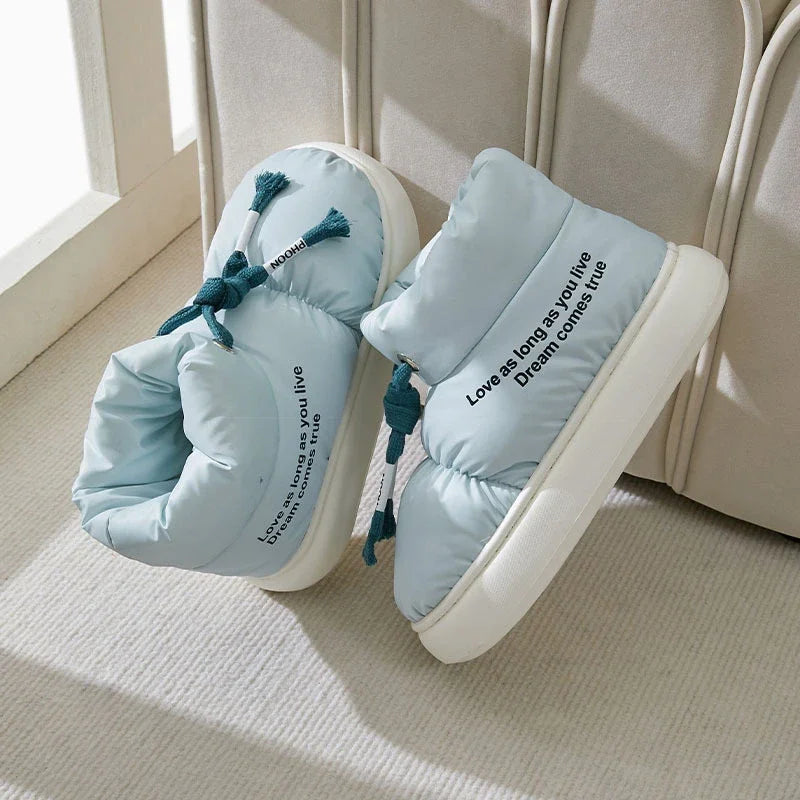 Bota Feminina Impermeável com Forro Peluciado Solado Macio Estilo Casual – (Promoção de Inverno 2025)