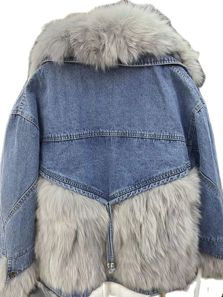 Casaco Feminino Jeans Para Inverno Peluciado Confortável – (Promoção de Inverno 2025)