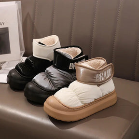 Bota Feminina Para Inverno Impermeável Cano Curto com Forro de Algodão