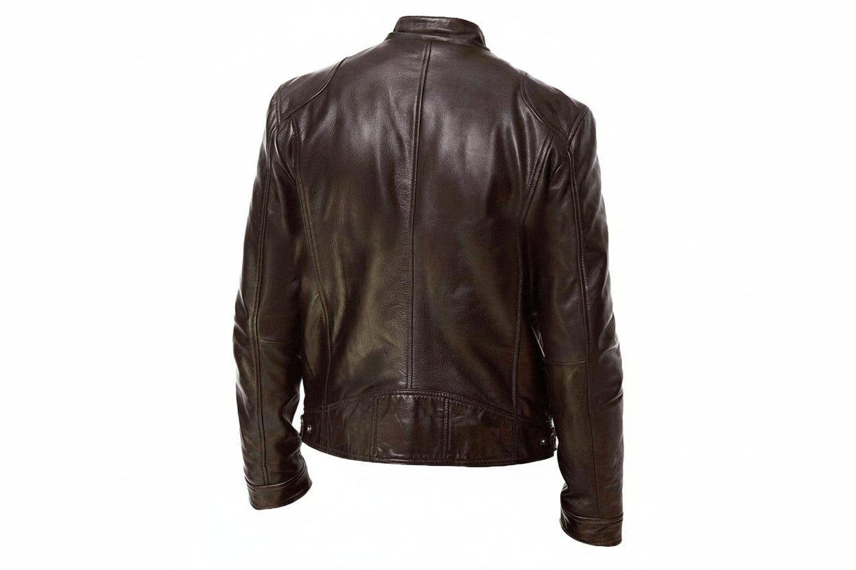 Jaqueta de Couro Masculina Racer