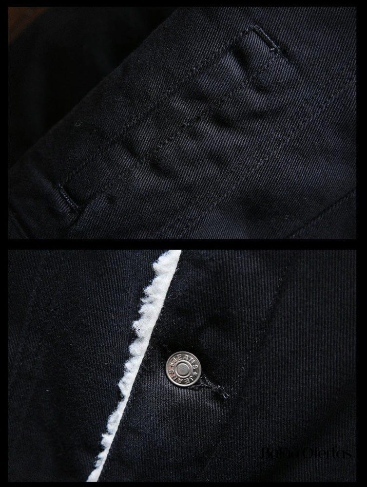 Jaqueta Jeans Masculina Inverno com Lã Interna