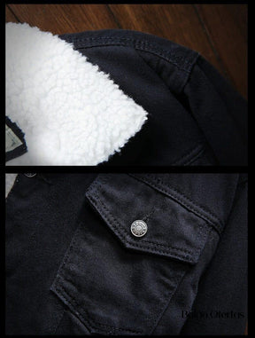 Jaqueta Jeans Masculina Inverno com Lã Interna