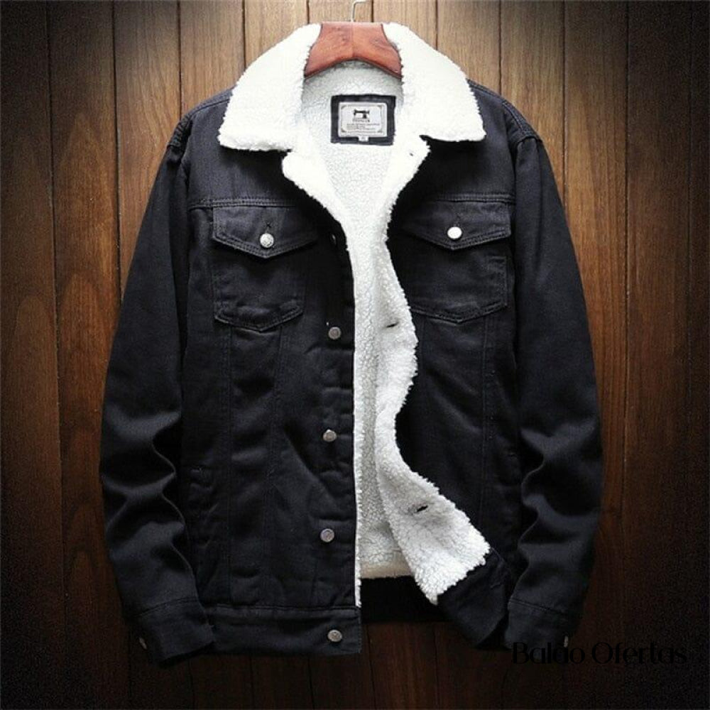 Jaqueta Jeans Masculina Inverno com Lã Interna