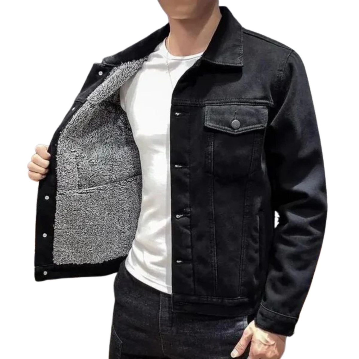 Jaqueta Jeans Masculina Peludo Style - (PROMOÇÃO DE INVERNO 2025)