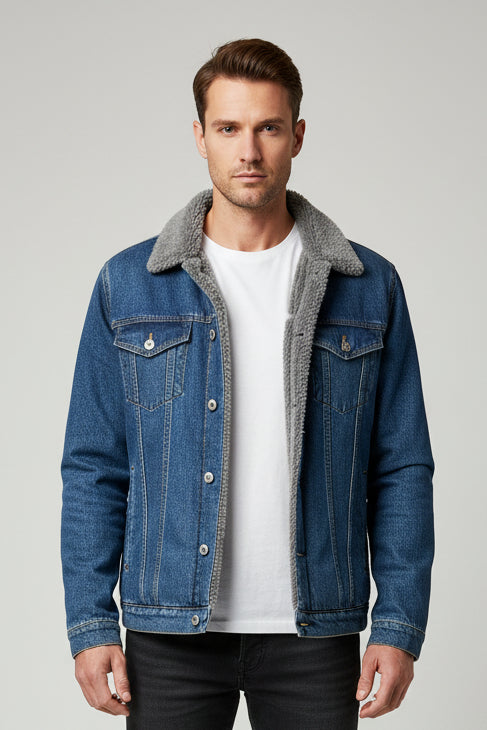 Jaqueta Masculina Jeans e Acolchoada Elegancy