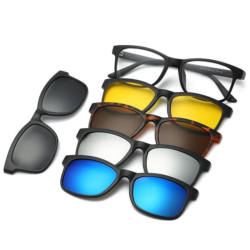 Óculos 6 em 1 Polarizado Magnético UV400