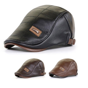 Boina Masculina em Couro Italian